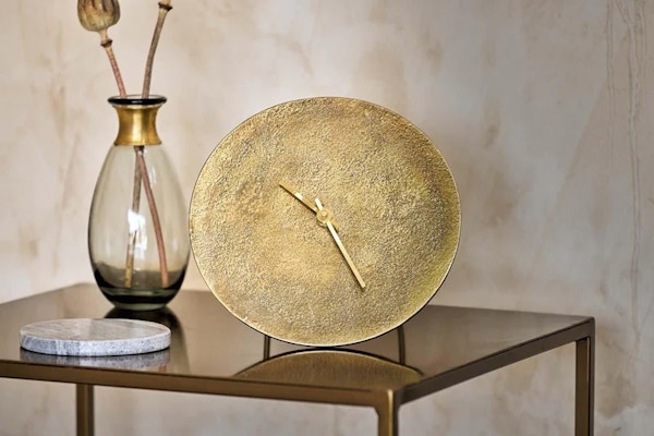 Nkuku Okota Standing Clock in Antique Brass, £45