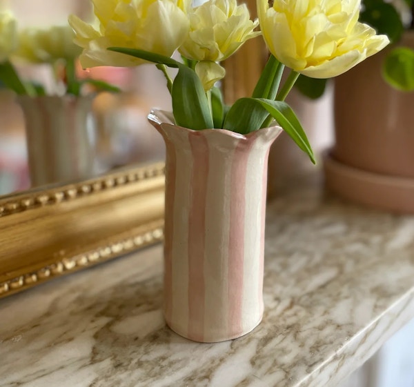Sourced By Holly Handmade Scalloped Edge Vase, £33