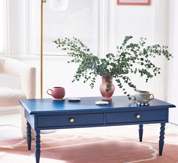 Oliver Bonas Parker Bobbin Blue Acacia Wood Coffee Table, £395