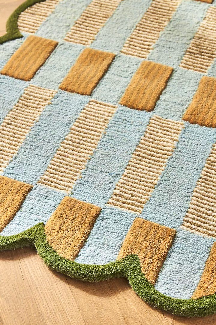 Anthropologie Matilda Goad & Co. Tufted Plaid Rug, £78- £998