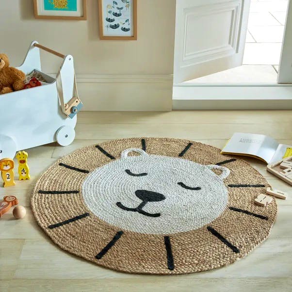 Dunelm Jute Lion Round Rug, £39