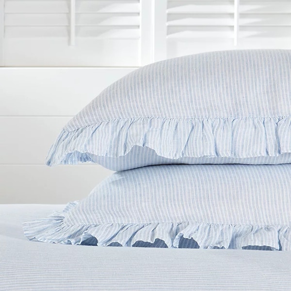 Kara Hemp Fine Stripe Oxford Pillowcase – Single