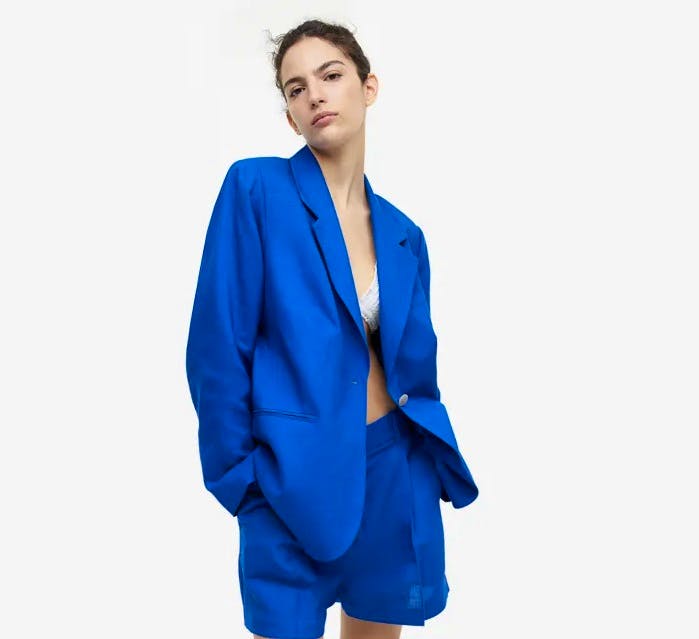 H&M Single Breasted Linen-Blend Blazer, £34.99