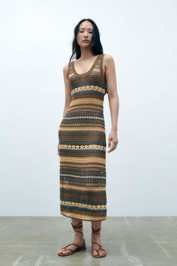 Zara Crochet Knit Dress, £49