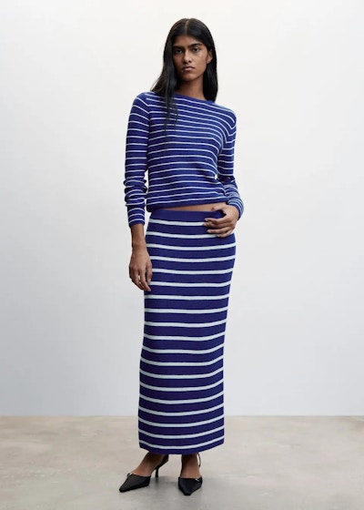 Mango Striped Knitted Skirt, £35.99