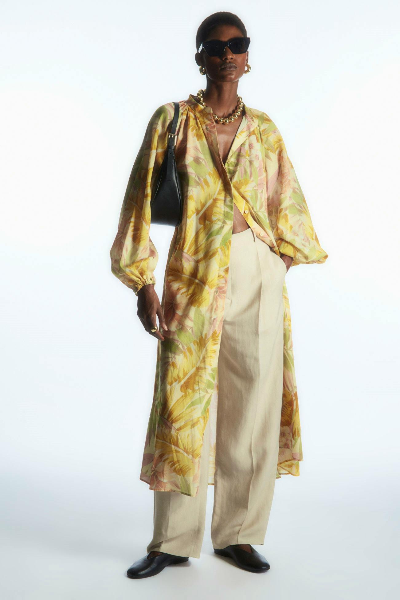 Floral Print V-Neck Midi Dress £135