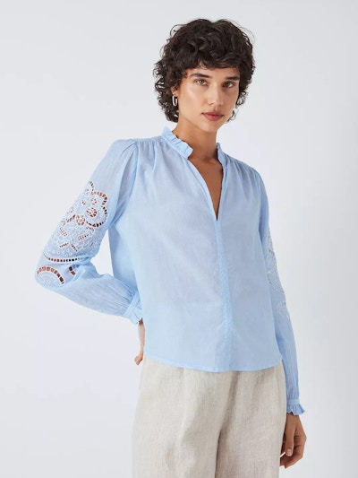 Embroidered Cut Out Sleeve Blouse £45