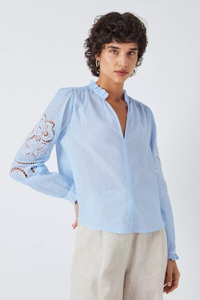 Embroidered Cut Out Sleeve Blouse £45