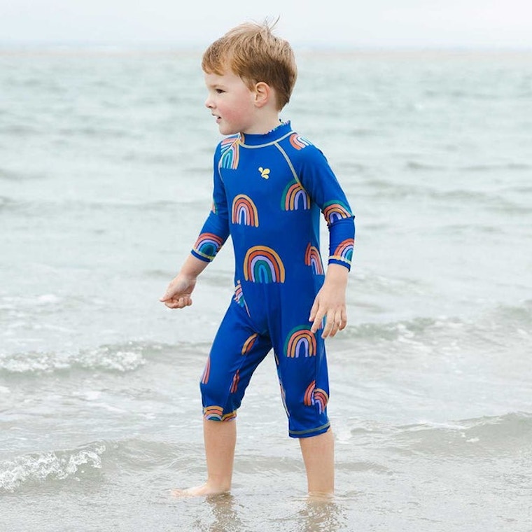 Kids Beachwear Muddy Puddles Uv Protective Surf Suit
