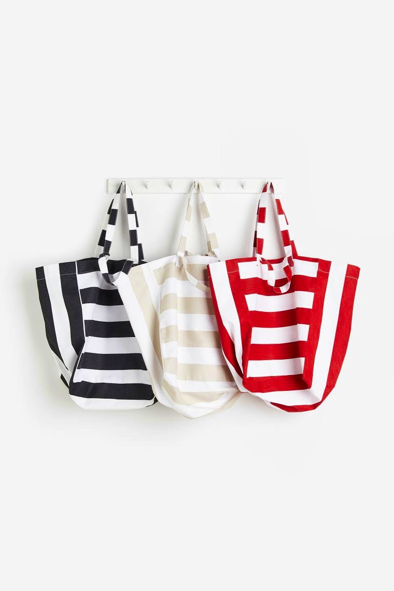 H&M Cotton Canvas Beach Bag, £12.99