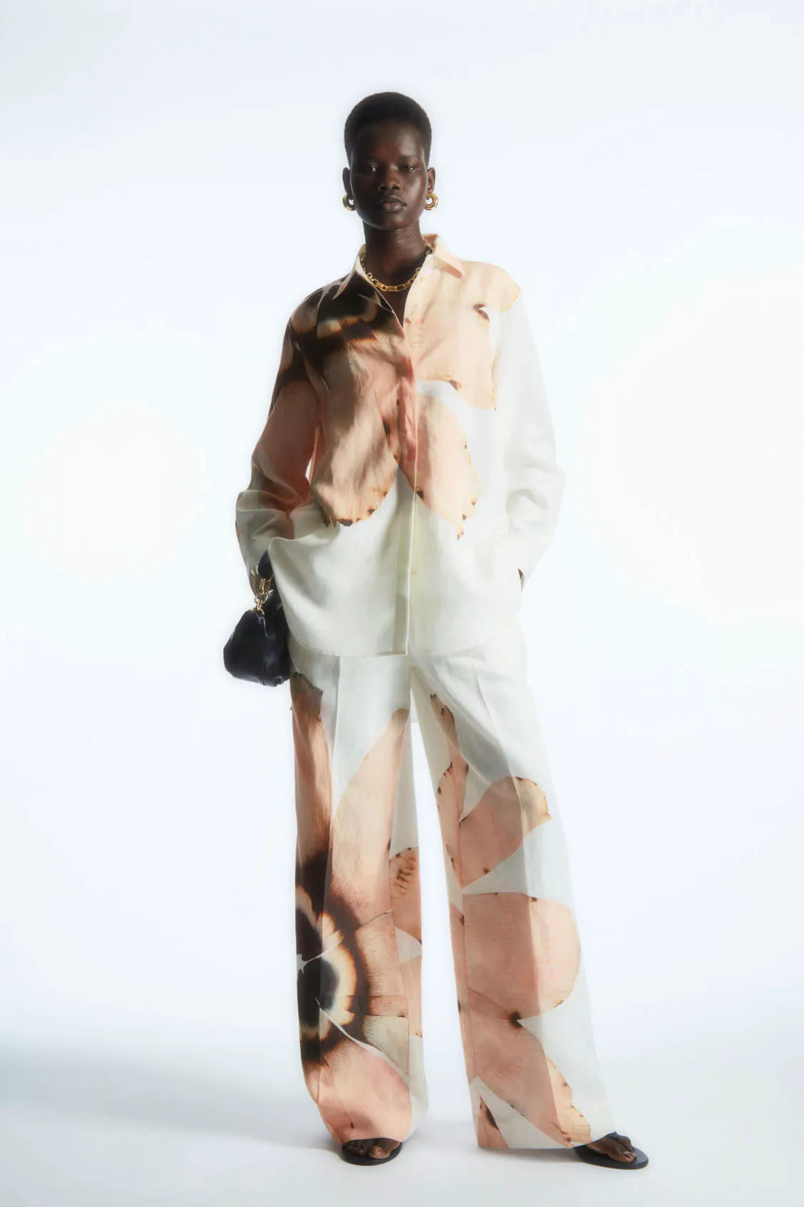 Digital-Print Floral Linen-Blend Shirt £99