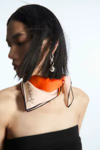 Digital-Print Floral Pure Silk Scarf