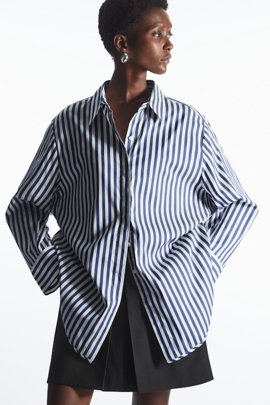 Oversized Waisted Striped Shirt, £89