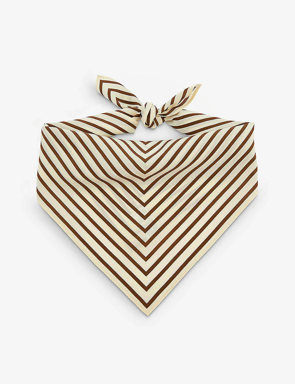 Toteme Striped Square-Shape Silk Scarf, £160