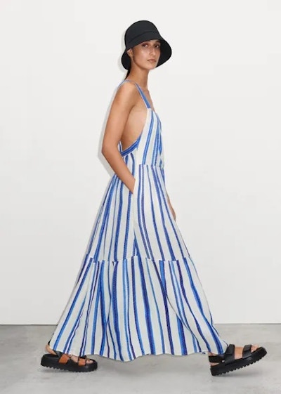 Me & Em Bold Summer Stripe Crossover-Back Maxi Dress, £150