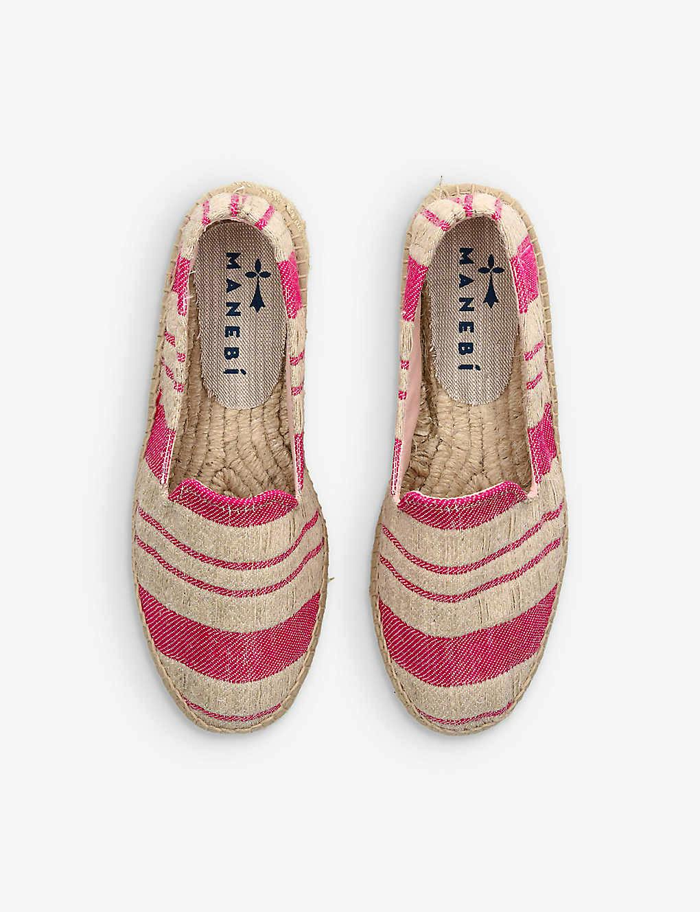 Manebi Yucatan Striped Raffia Espadrilles, £125