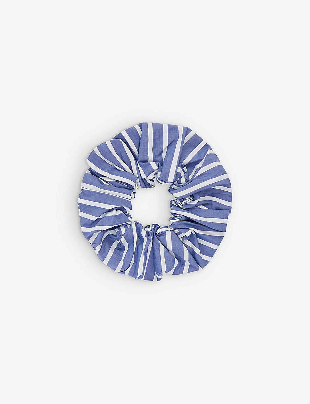 Ganni Striped Organic-Cotton Scrunchie, £20