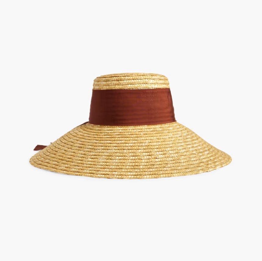 Eugenia Kim Mirabel Grosgrain-Trimmed Straw Sunhat, NOW £258
