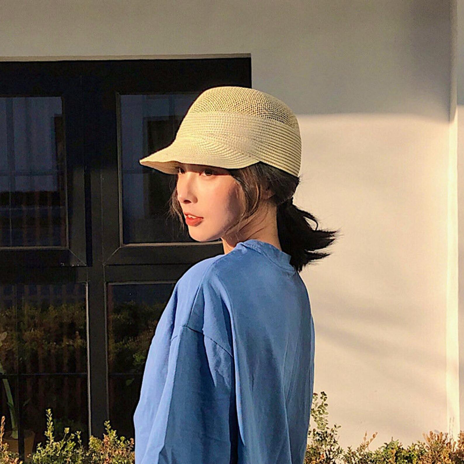 Etsy Retro Summer Simple British Style Sunscreen Straw Hat, £19.59