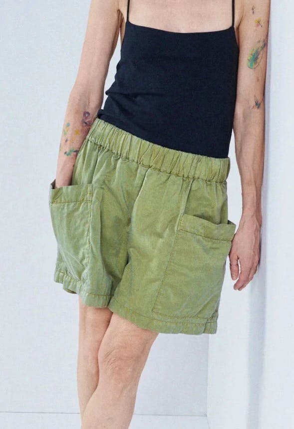 Raey Side Pocket Cotton And Silk Blend Shorts, £250