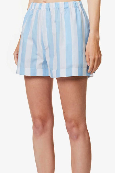 WOERA Classic Striped Cotton Shorts, £165