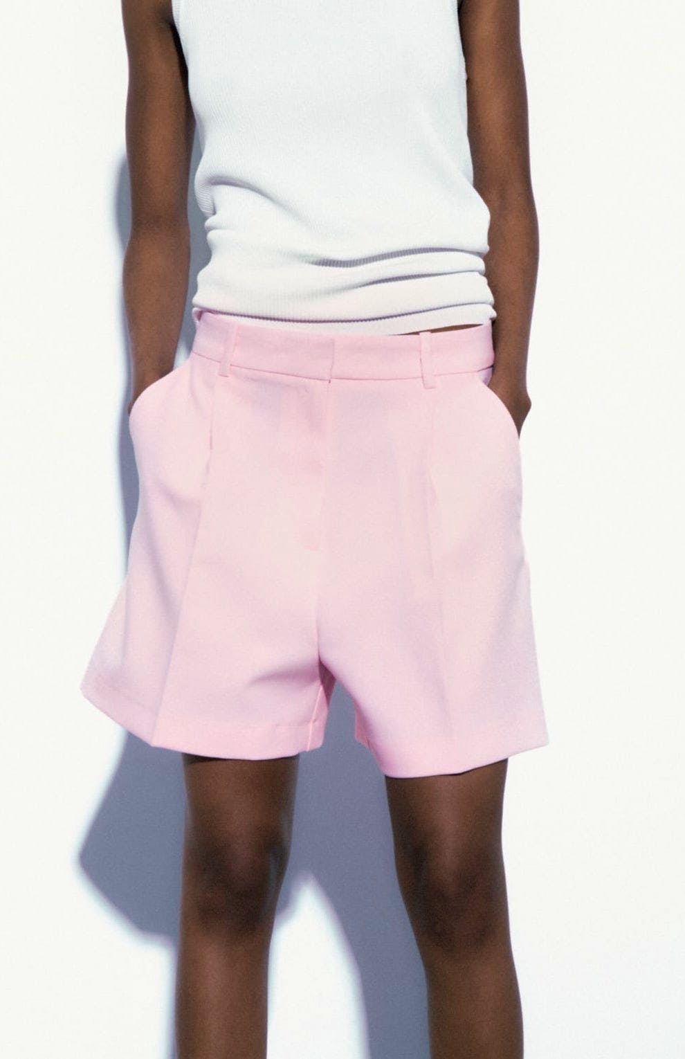 Zara Darted High Waist Bermuda Shorts, £29.99