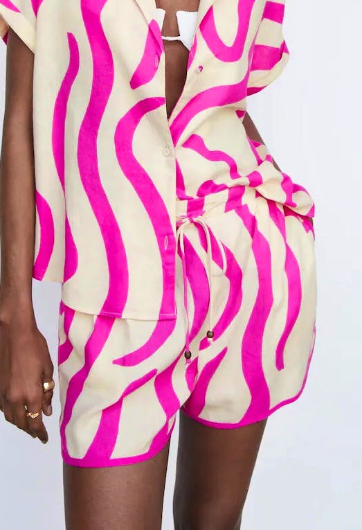 Mango Printed Linen Shorts, £25.99