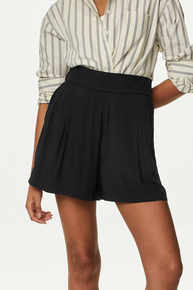 M&S High Waisted Pleat Front Shorts, £15