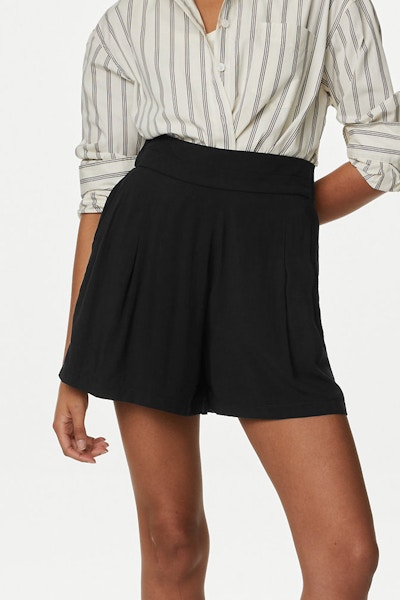 M&S High Waisted Pleat Front Shorts, £15