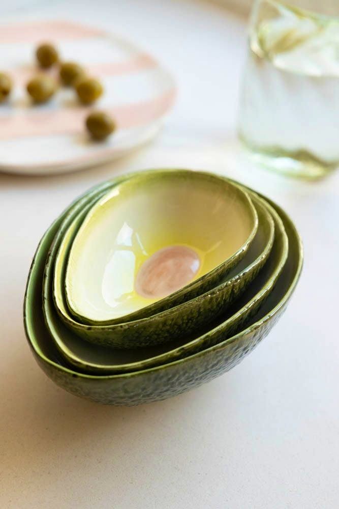 Rockett St George Set Of 4 Avocado Nesting Bowls, £28