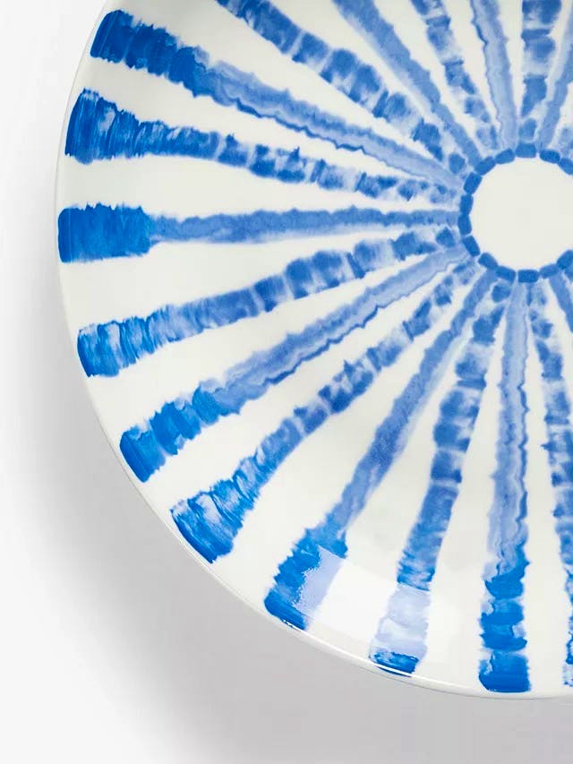 John Lewis Coastal Explorer Spiral Fine China Serving Bowl, 30cm, Blue, £15