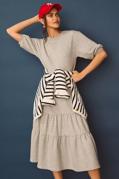 Daily Practice By Anthropologie Tiered Midi Dress NOW £54