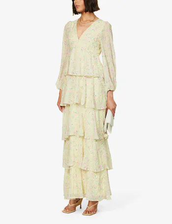Pretty Lavish Ashton Floral Print Woven Maxi Dress