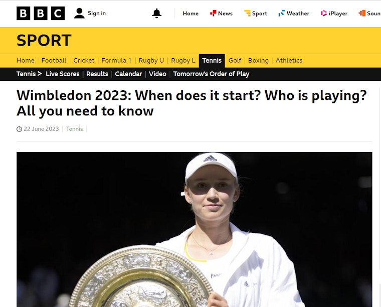 Tennis Sites Apps Bbc Sport Wimbledon
