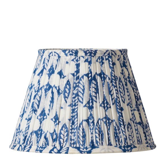 OKA Pleated Daun Cotton Lampshade, NOW £40