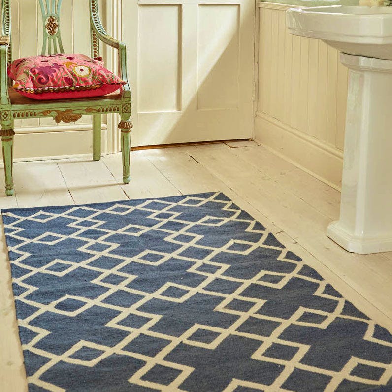 Weaver Green Navy Juno Rug, from £85