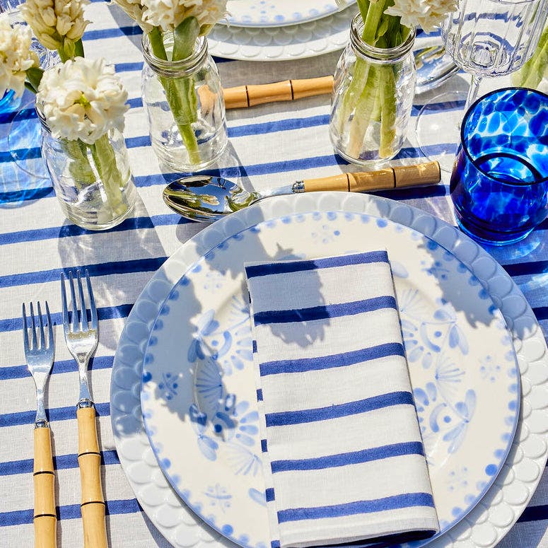 Maison Margaux St Tropez Blue Striped Tablecloth, £180