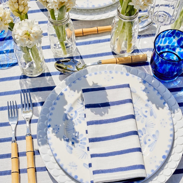 Maison Margaux St Tropez Blue Striped Tablecloth, £180