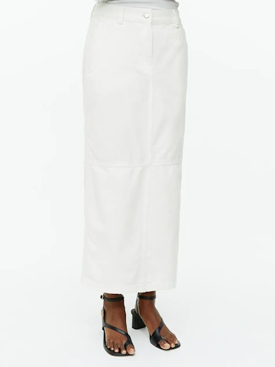 Arket White Denim Maxi Skirt, £69
