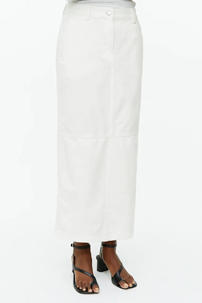 Arket White Denim Maxi Skirt, £69