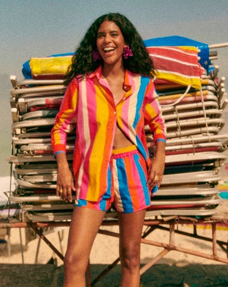 Sezane Kurt Shirt, £105, Kurt Shorts, £105