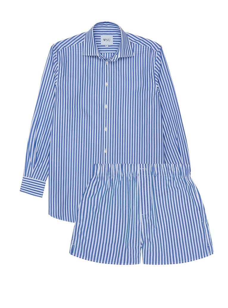 WNU Poplin Royal Blue Stripe Co-Ord Set, £150