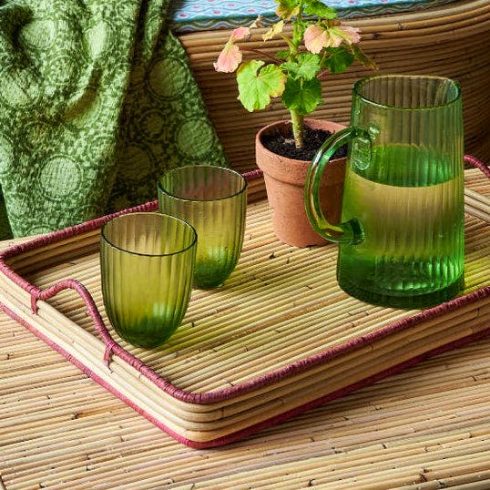 Birdie Fortescue Handwoven Rattan Tray, £49