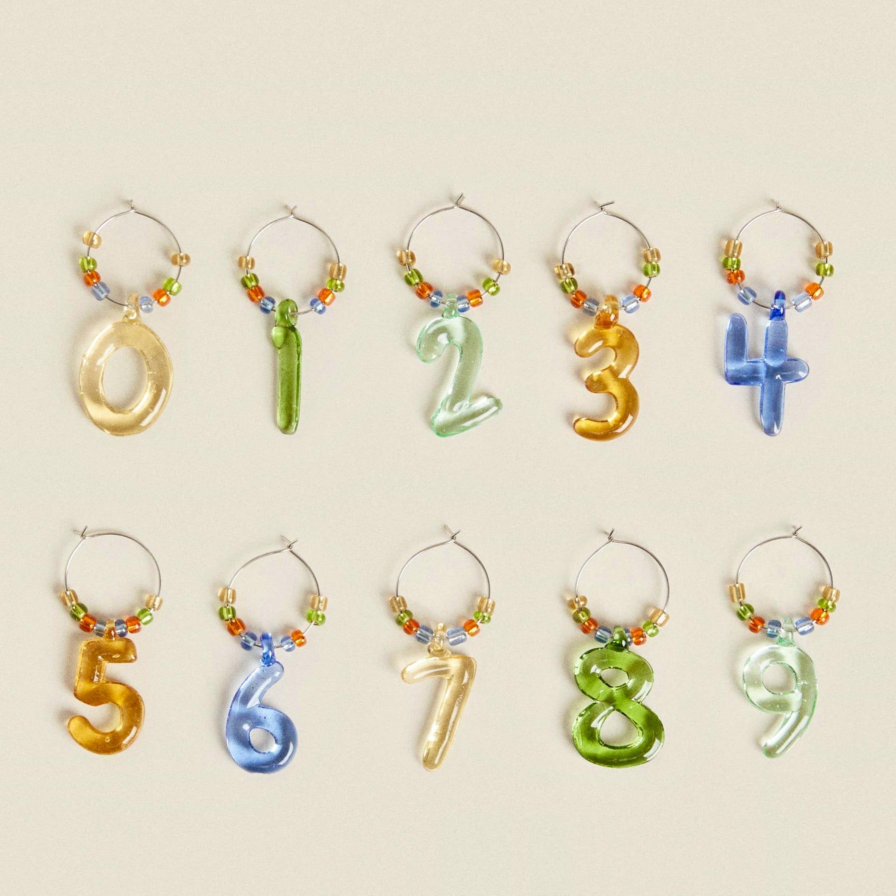 Zara Number Glass Markers, £19.99