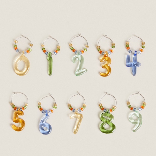 Zara Number Glass Markers, £19.99