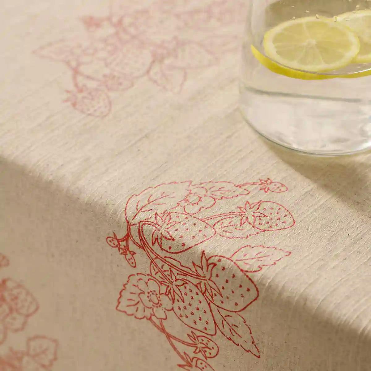 Sophie Allport Strawberries Linen Blend Tablecloth, £105