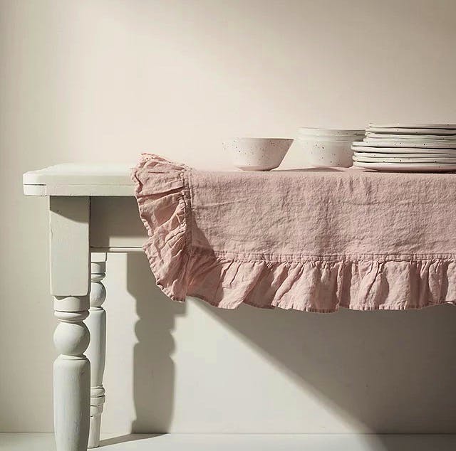John Lewis Truly Ruffle Hem Tablecloth, £125