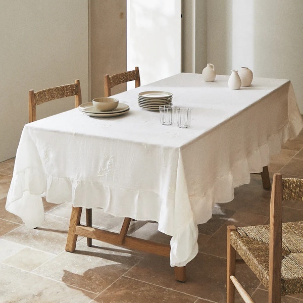 Zara Home Ruffled Tablecloth, £129.99