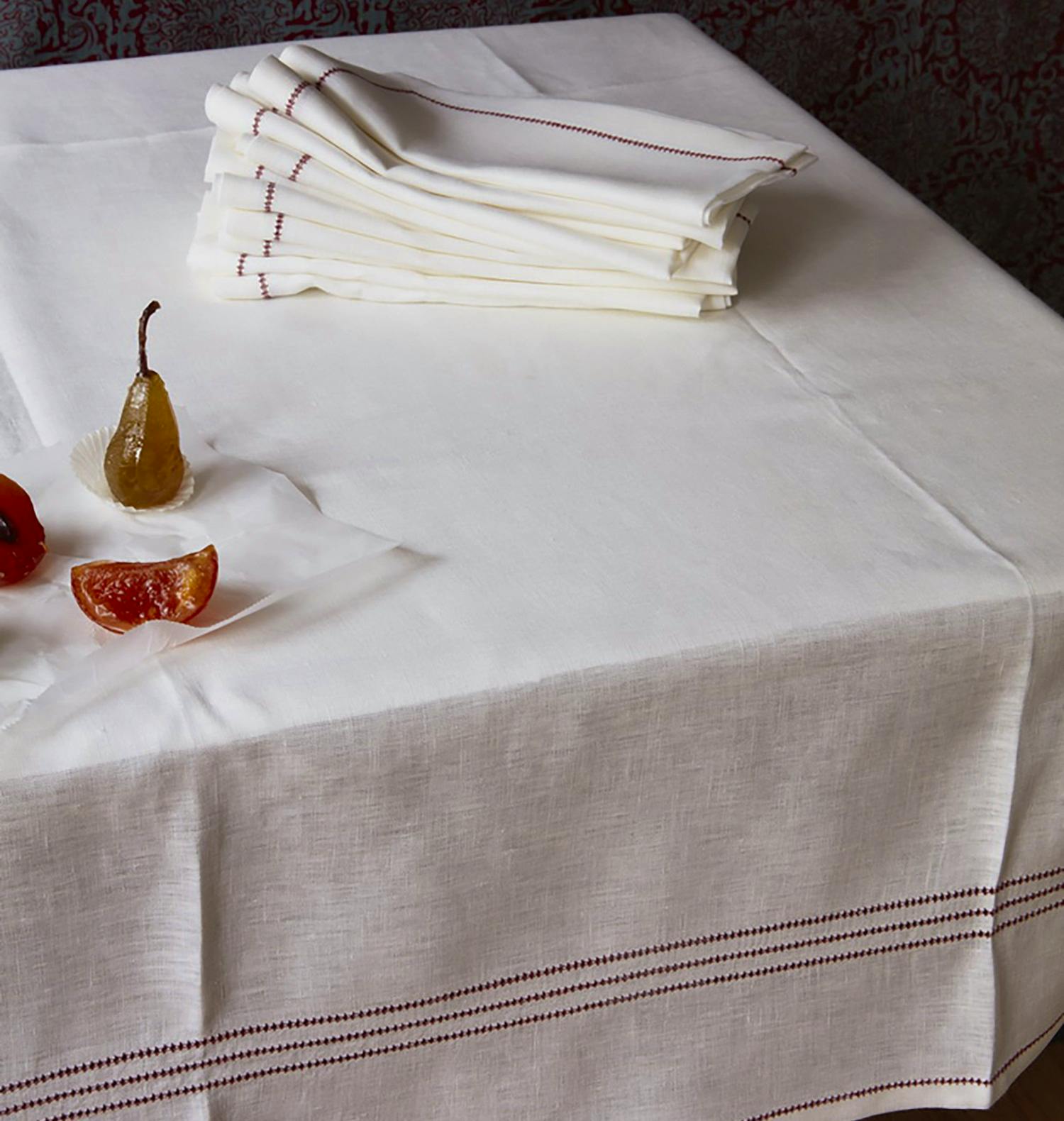 Volga Linen Tablecloth Hemsticth, from £150