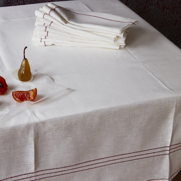 Volga Linen Tablecloth Hemsticth, from £150